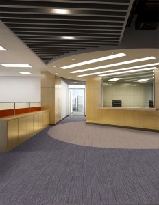 Reception carpet tiles